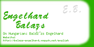 engelhard balazs business card